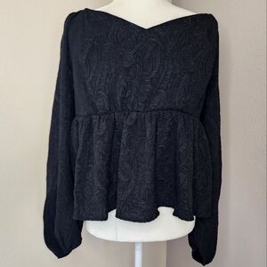 Ava & Viv ladies NWT Black‎ tunic blouse. Size X14 lace look BoxE